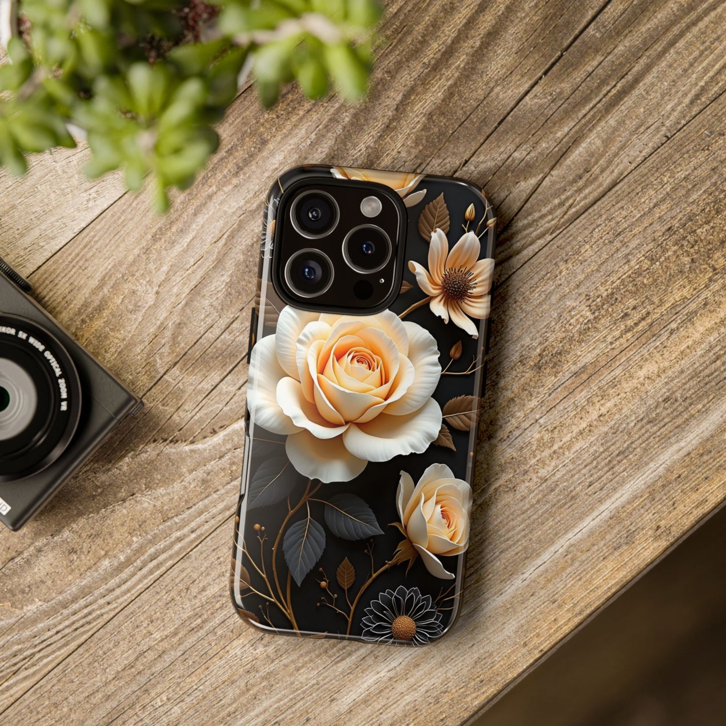 Elegant 3D Floral Design, Botanical Phone Case design for Iphone.