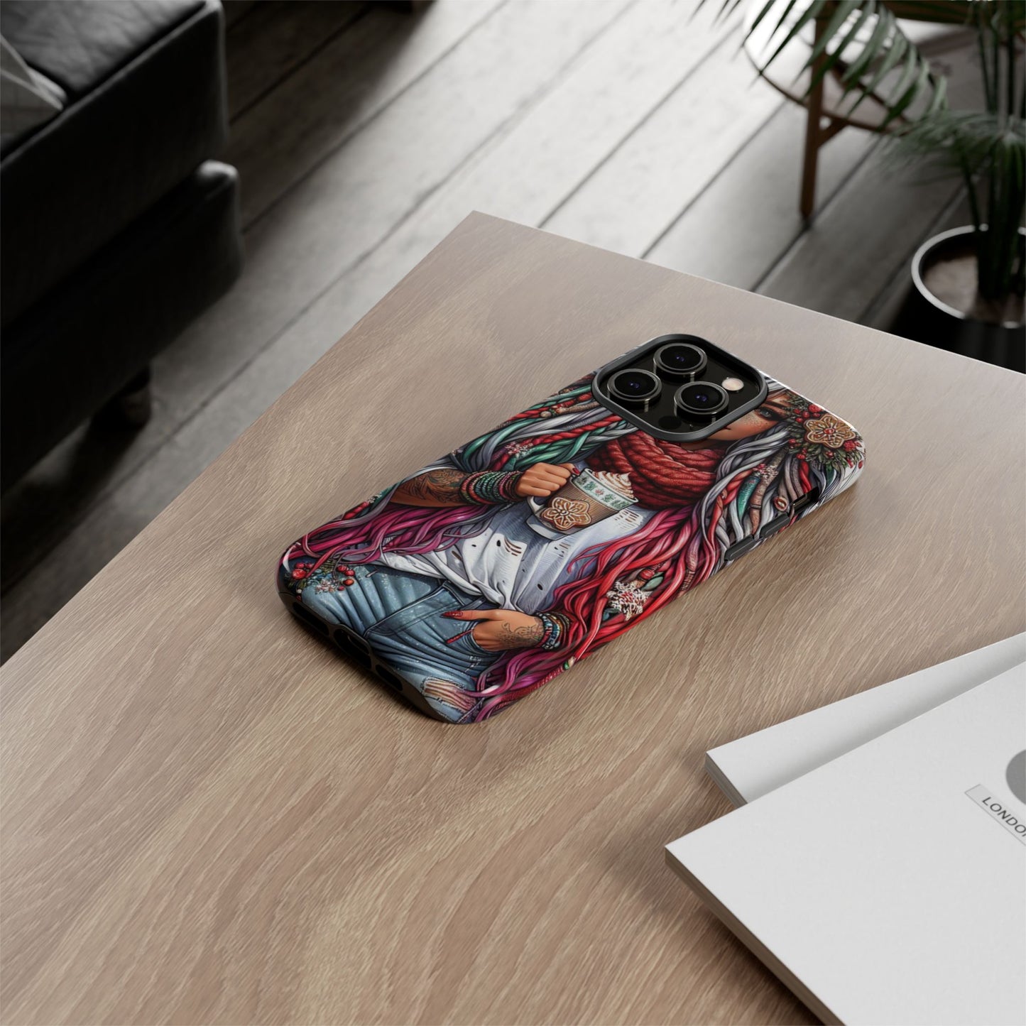 Boho Winter Queen – Cozy Dreads & Holiday Vibes Mobile Cover