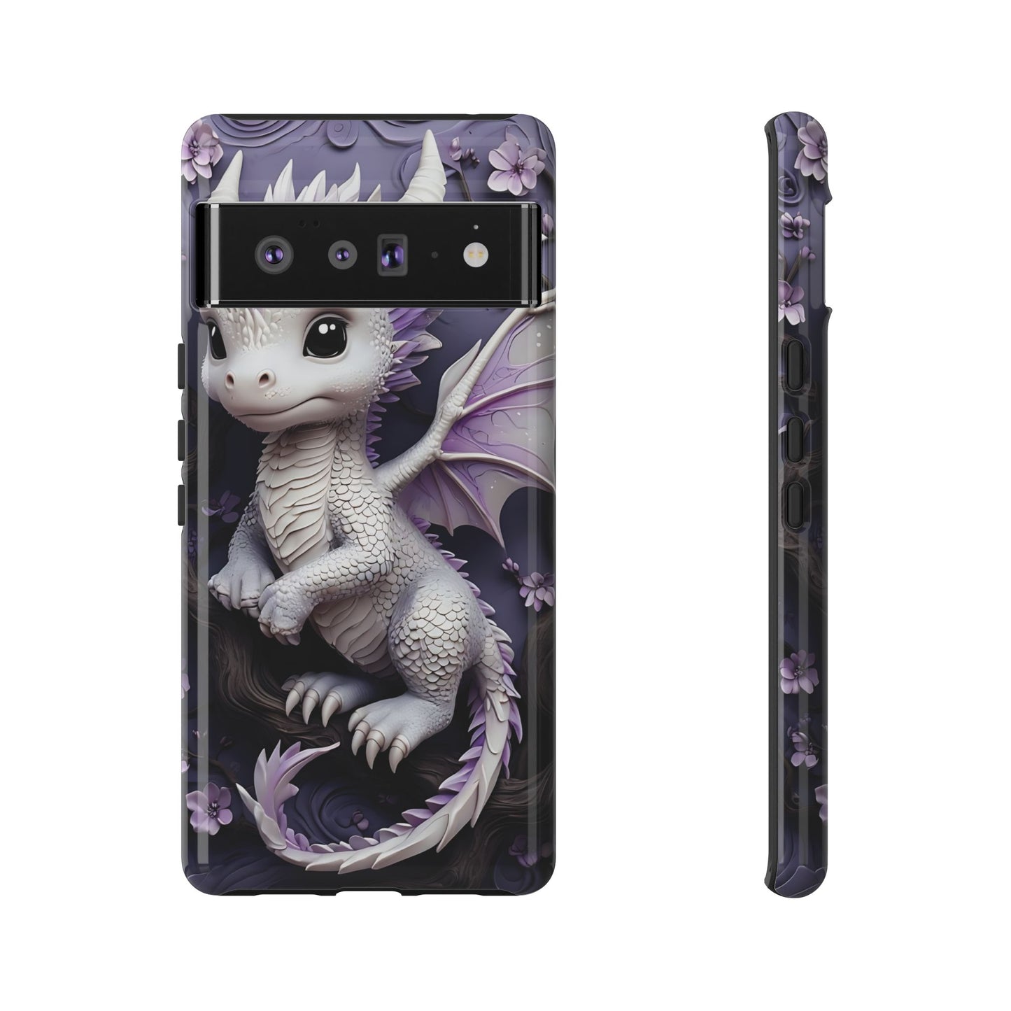 Charming Young Dragon on a Branch Phone Case Design