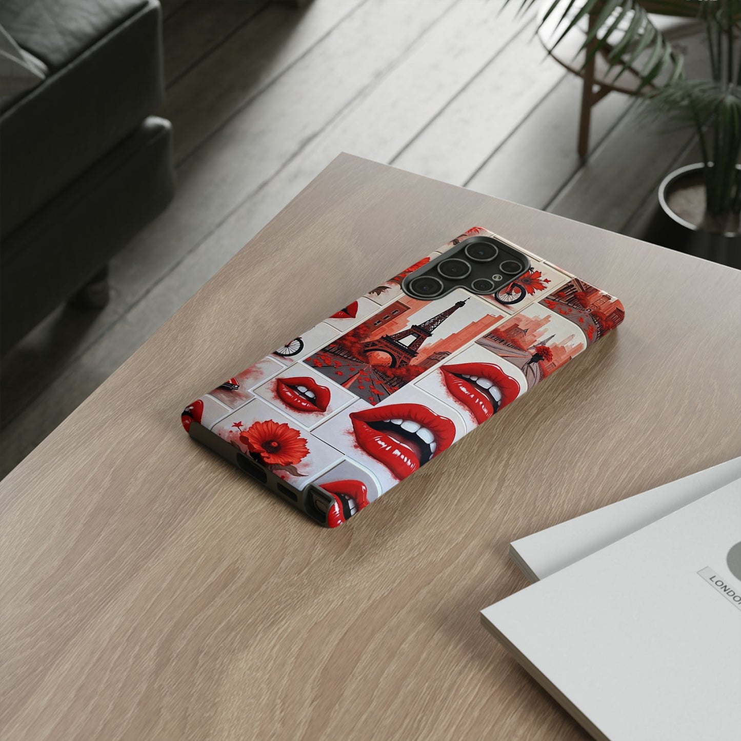 Red Lips & Eiffel Tower Phone Case