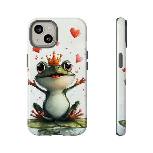 Happy Frog King Phone Case – Cute Anime Aesthetic for iPhone, Google Pixel & Samsung
