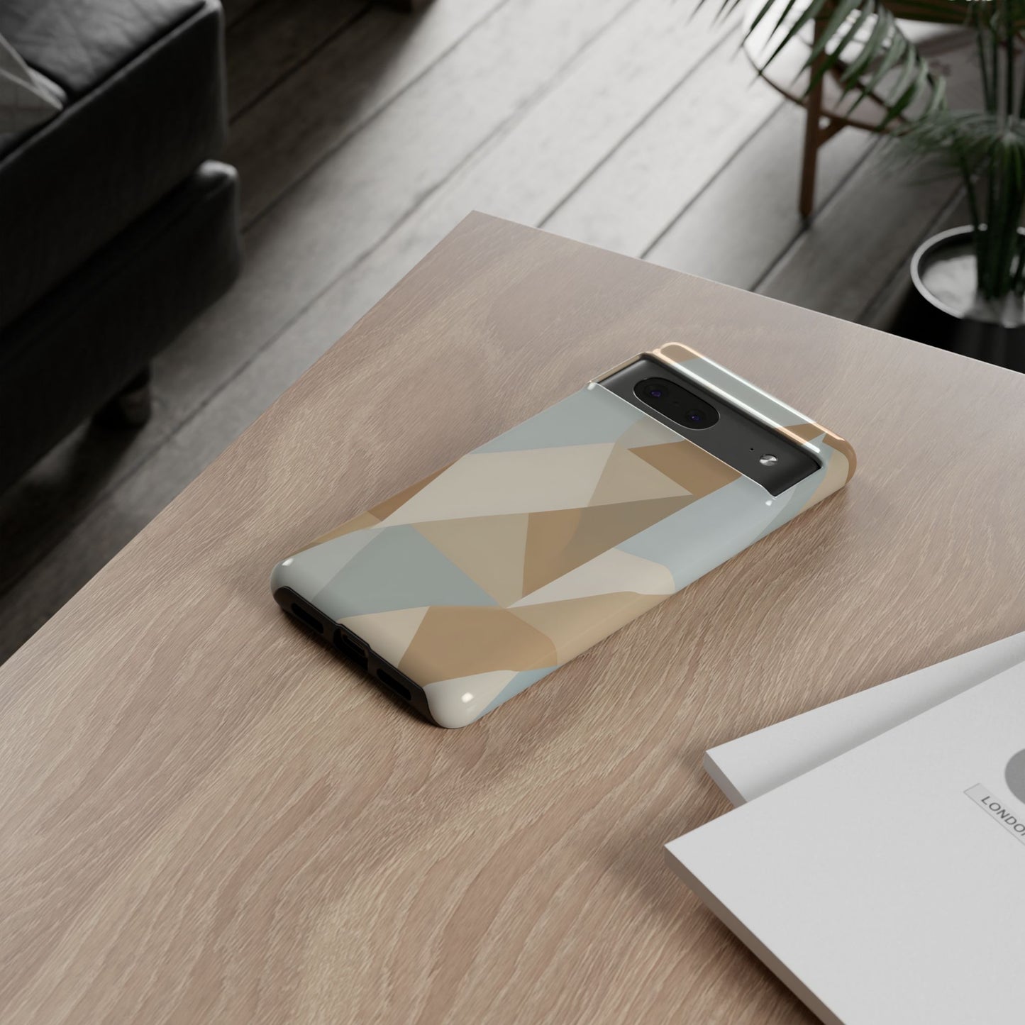 Neutral Geometrical Triangular Abstract Pattern