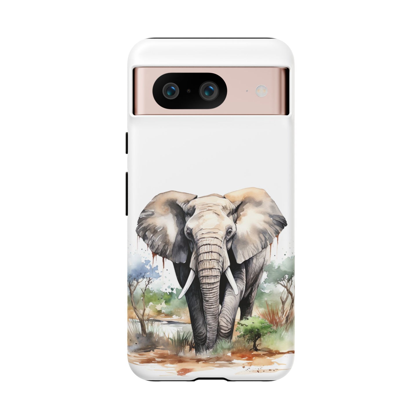 Safari Watercolor Elephant Mobile Cover – Artistic Wildlife Design
