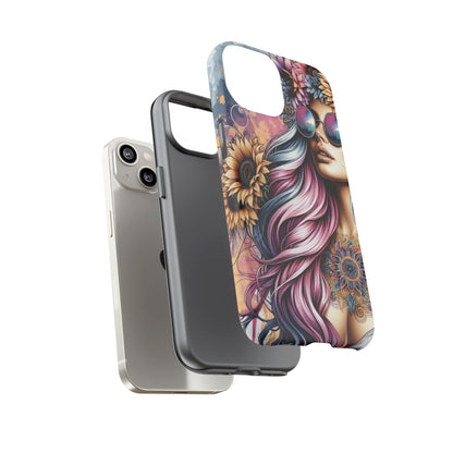 Bohemian Sunflower Queen – Retro Floral Fantasy Mobile Cover