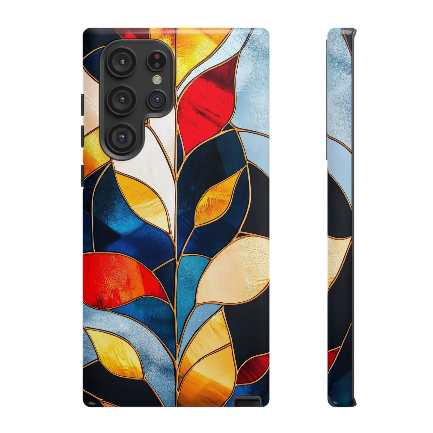 Ember Bloom – Vivid Leaf Mosaic Phone Case for iPhone, Samsung & Pixel