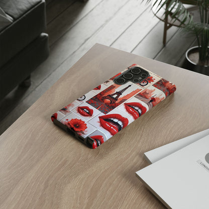 Red Lips & Eiffel Tower Phone Case