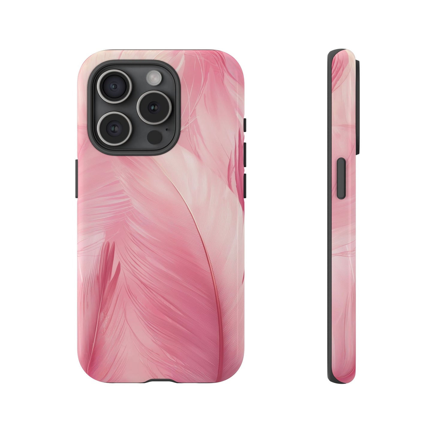 Soft Pink Flamingo Feather Phone Case for iPhone, Samsung & Google Pixel