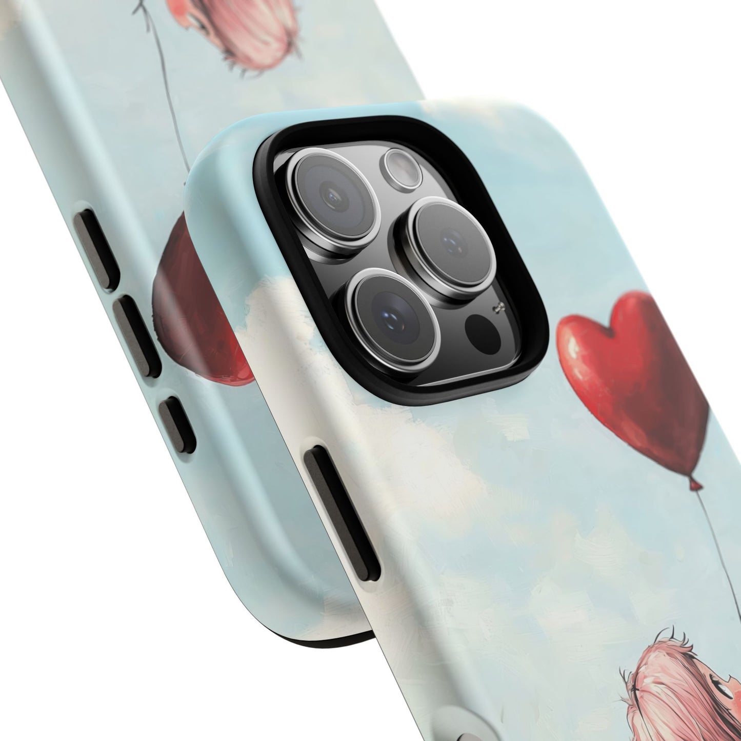 Anime Heart Balloon Phone Case – Dreamy & Cute Art for iPhone, Google Pixel & Samsung