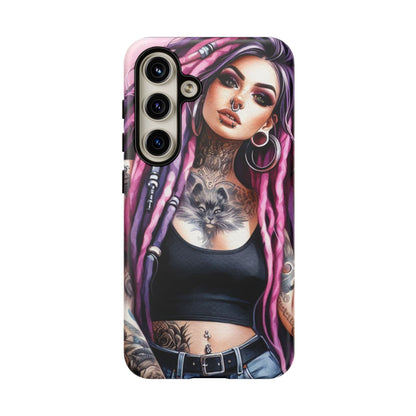 Tattooed Rebel – Gothic Cat Spirit Mobile Cover