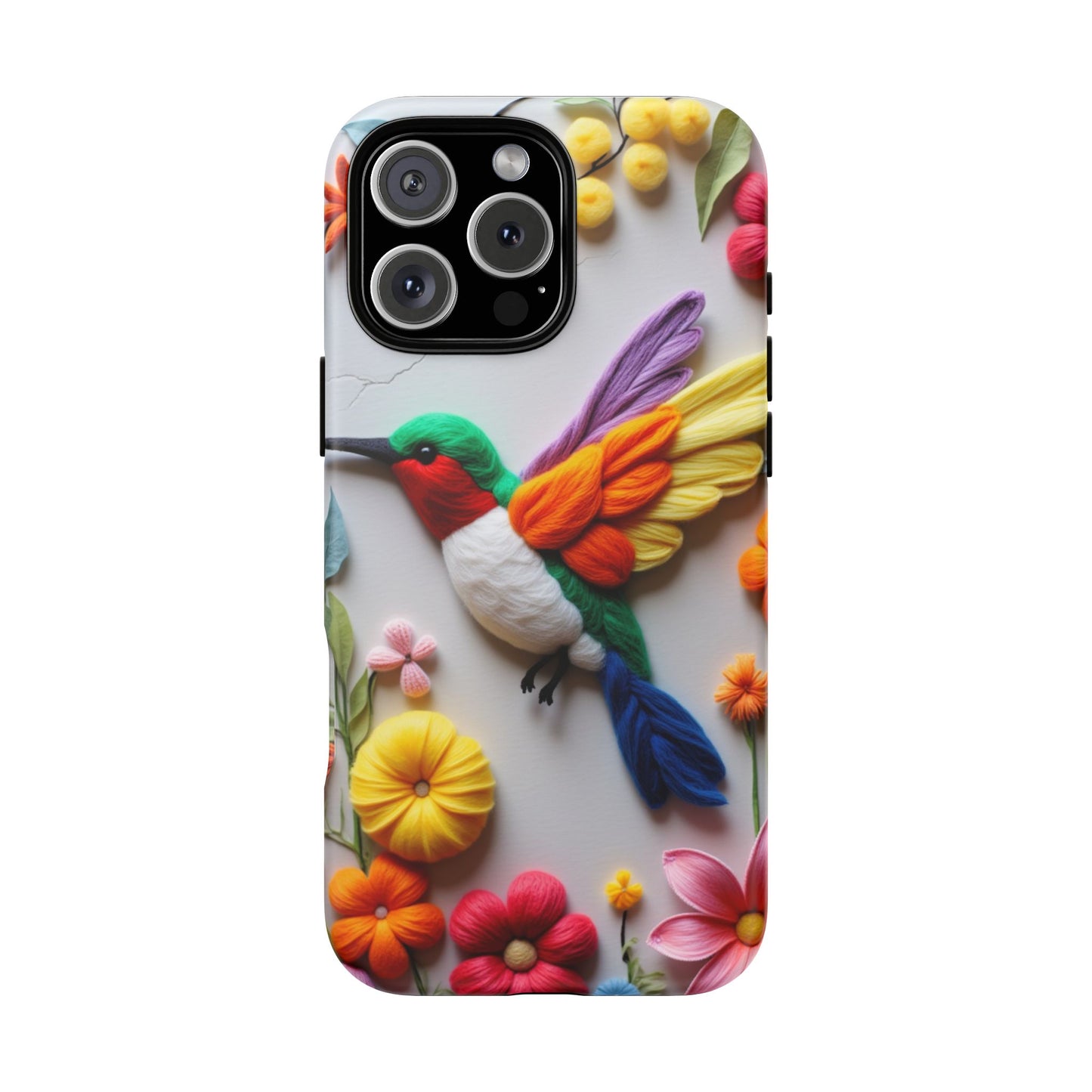 Elegant Hummingbird with Floral Mosaic Design | Nature's Artistic Vibes | iPhone 16 Pro