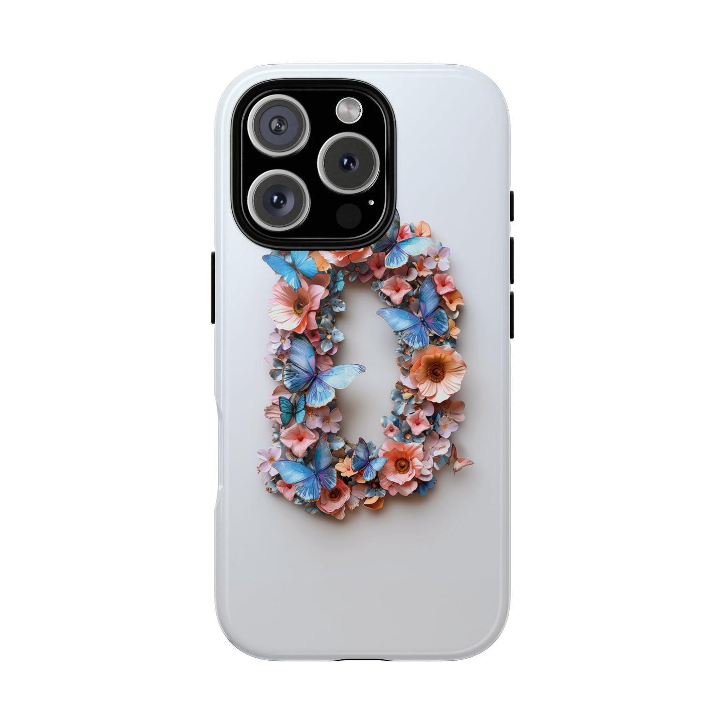 Floral Letter D Phone Case – Personalized Aesthetic Cover for iPhone, Samsung & Google Pixel