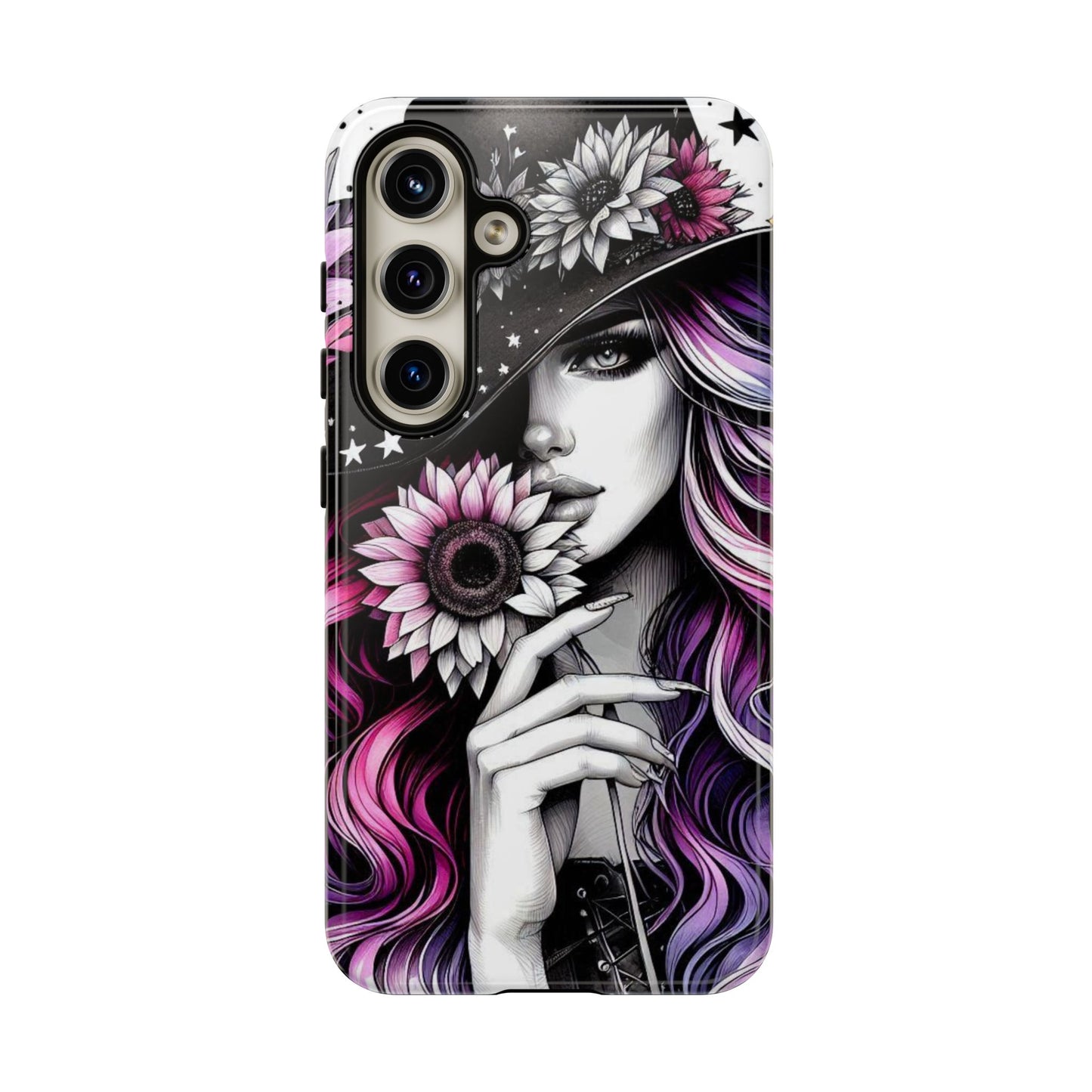 Mystic Bloom – Enchanted Witch & Floral Elegance Mobile Cover
