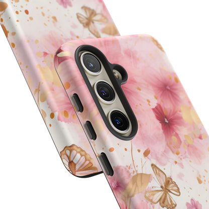 Blush Elegance Floral Mobile Case