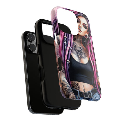 Tattooed Rebel – Gothic Cat Spirit Mobile Cover