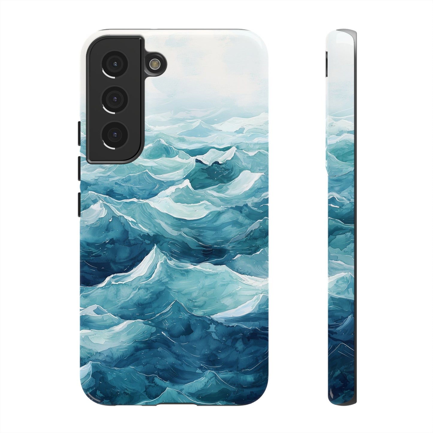 Aqua Drift Watercolor Phone Case for iPhone, google Pixel & Samsung