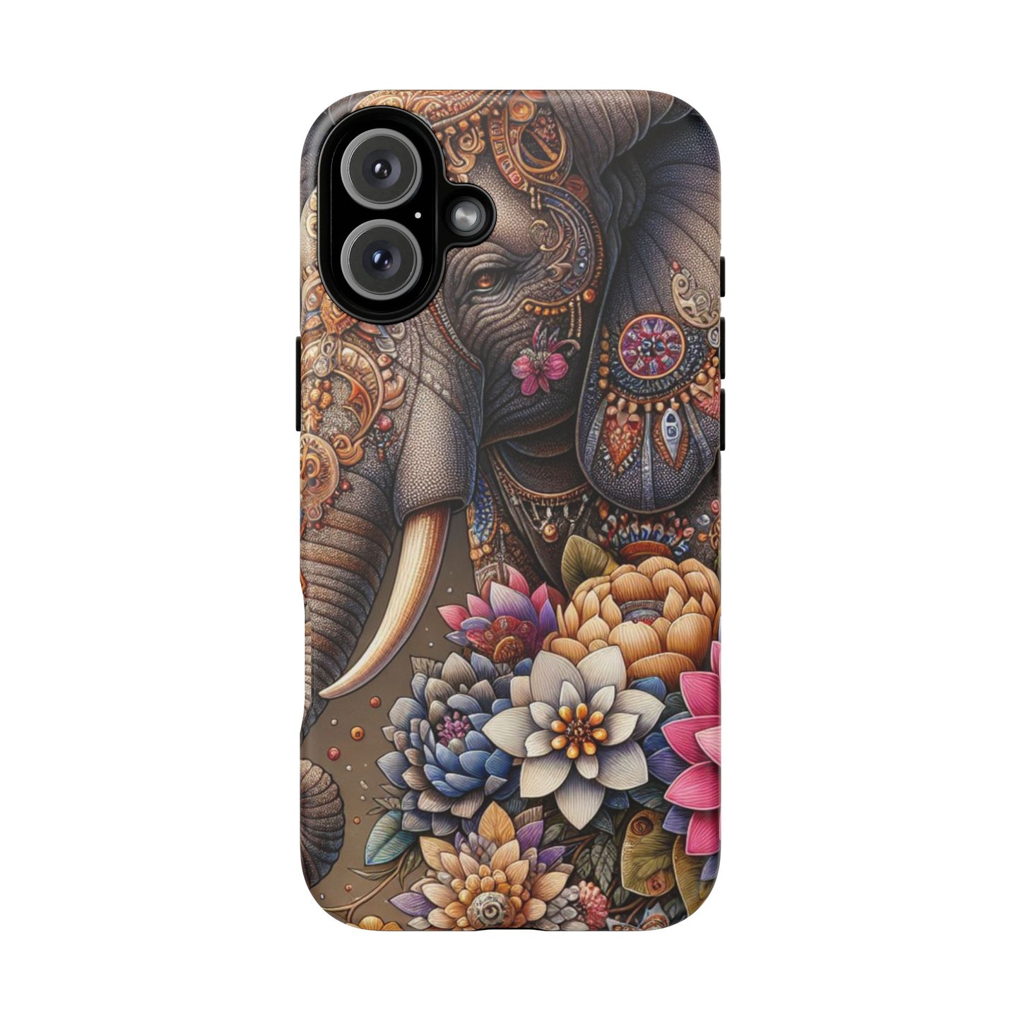 Royal Ornate Elephant Mobile Cover – Luxurious Bohemian Art