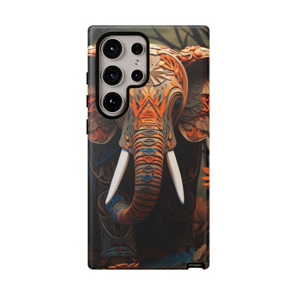 Elegant Artistic Elephant Mobile Cover – Intricate Paper-Cut Design