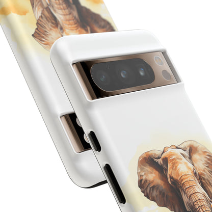 Safari Elephant Watercolor Mobile Cover – Majestic Wildlife Art