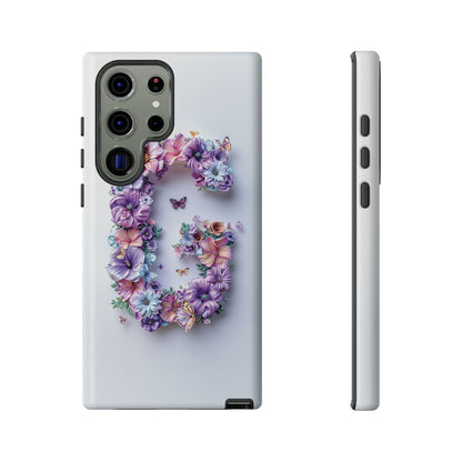 Floral Letter G Phone Case – Personalized Aesthetic Cover for iPhone, Samsung & Google Pixel