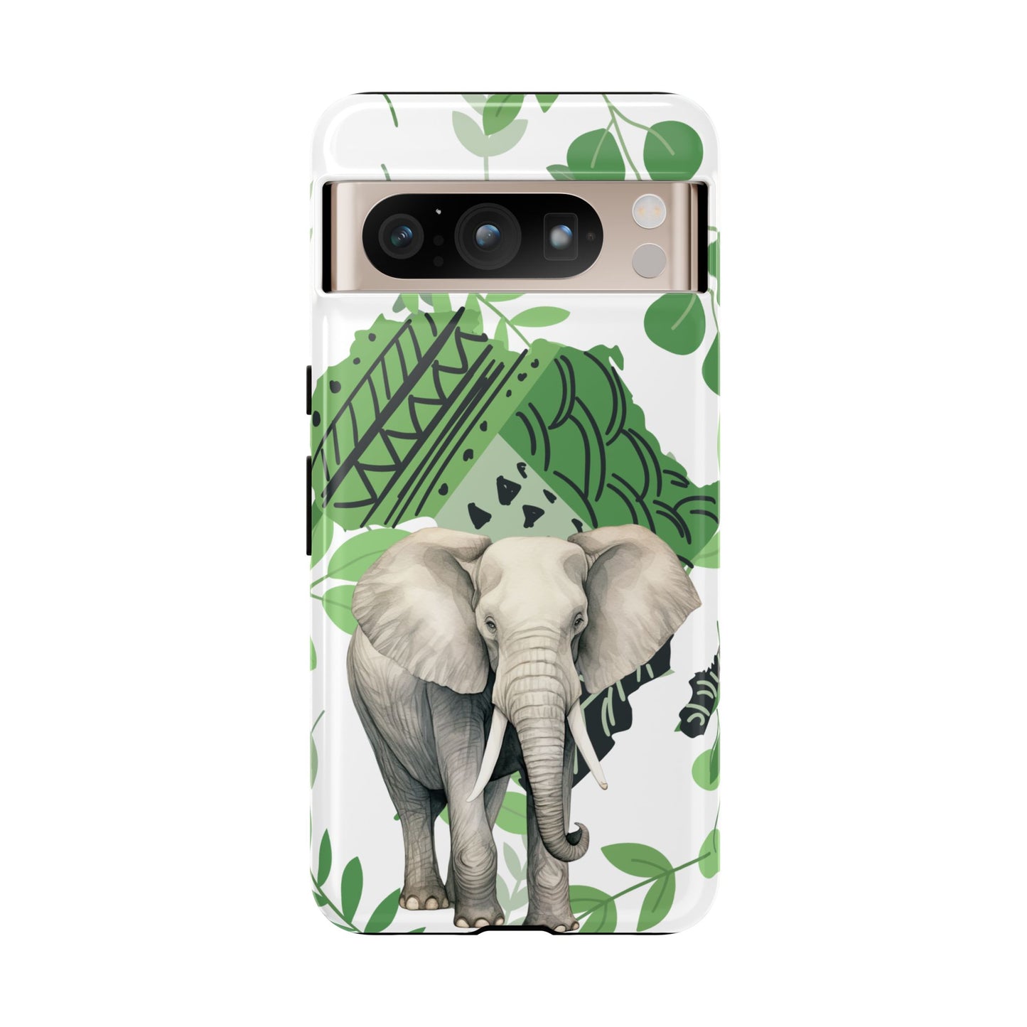 Tropical Elephant Mobile Cover – Nature-Inspired Boho Art