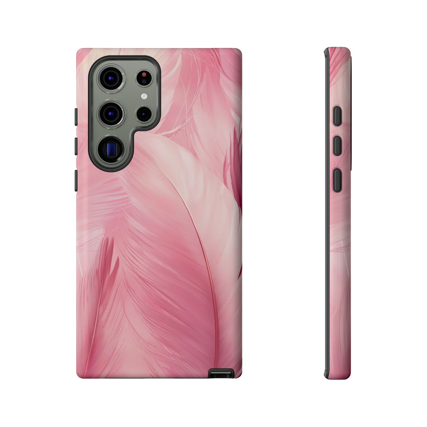 Soft Pink Flamingo Feather Phone Case for iPhone, Samsung & Google Pixel