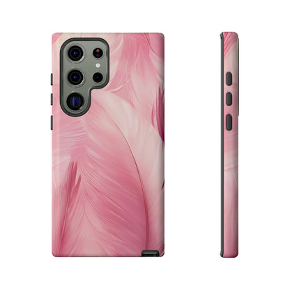 Soft Pink Flamingo Feather Phone Case for iPhone, Samsung & Google Pixel