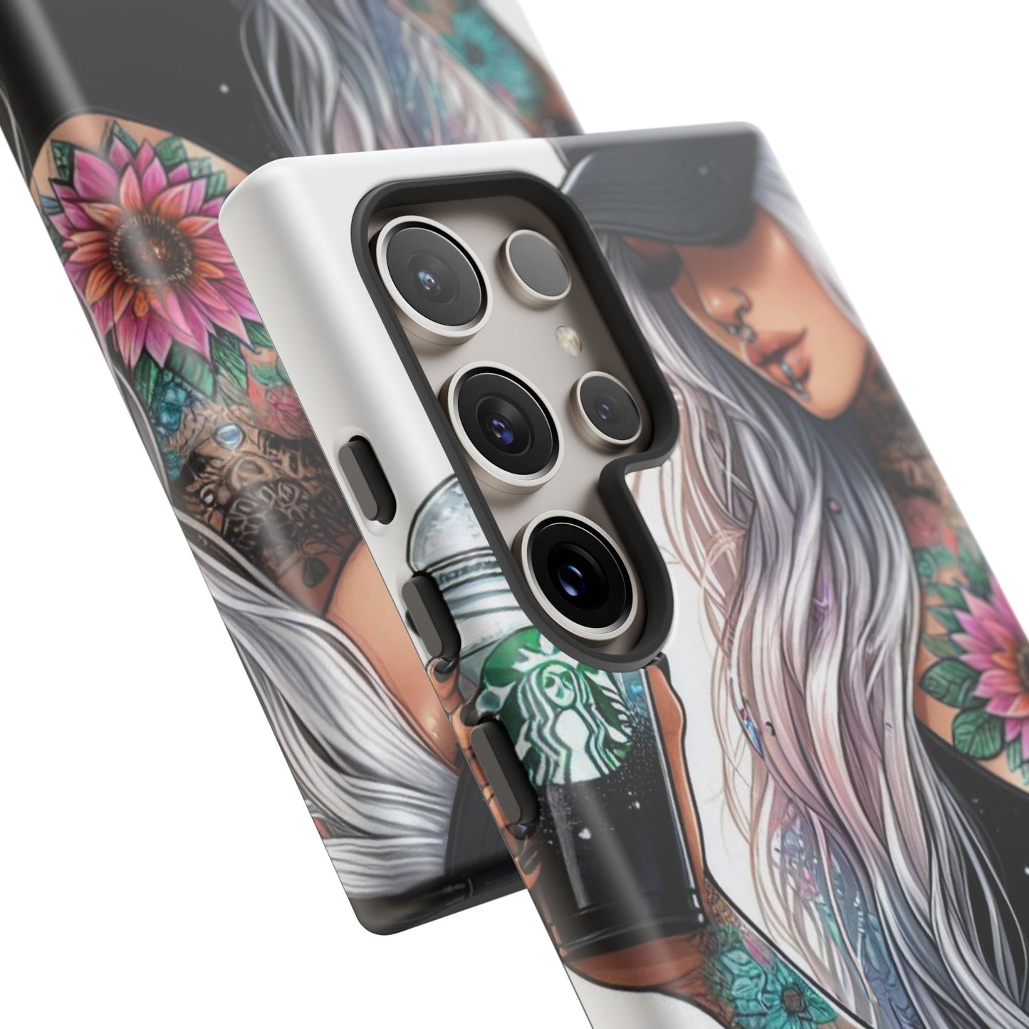 Tattooed Coffee Queen – Edgy Urban Aesthetic Mobile Cover
