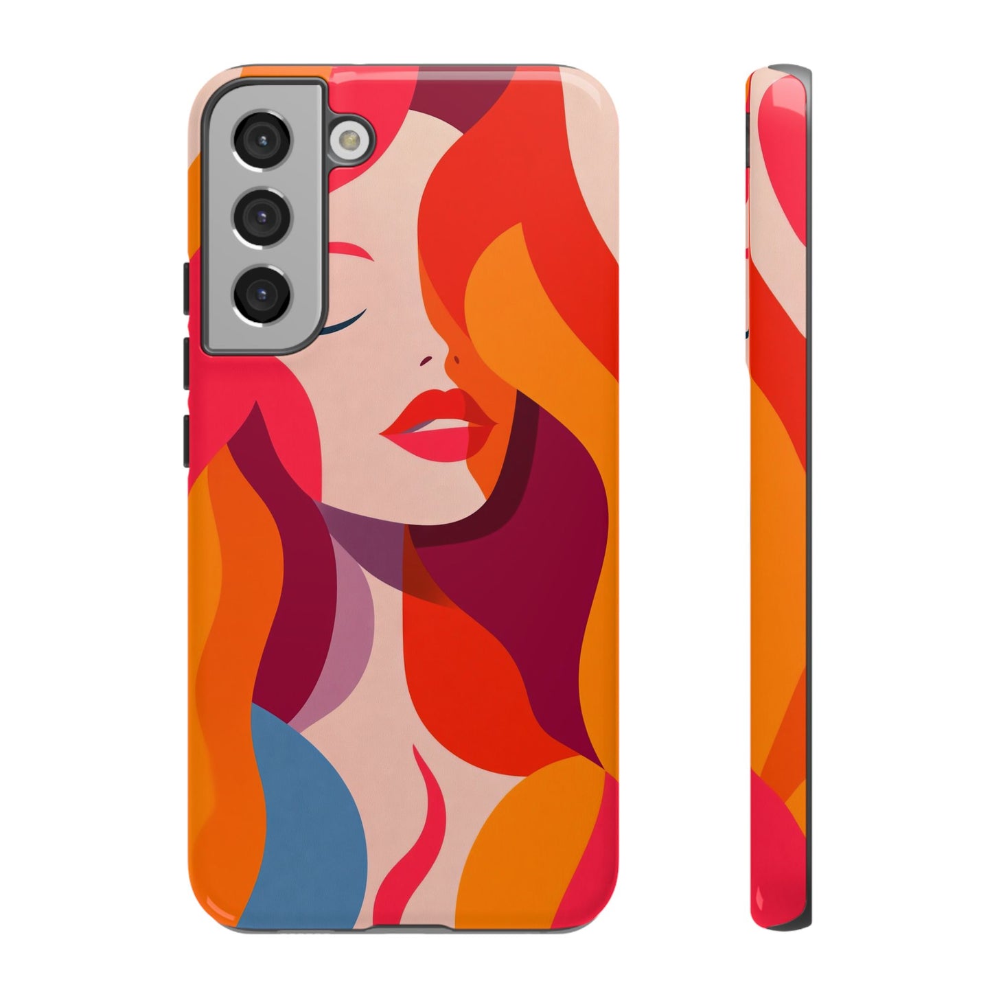 Flame Muse – Abstract Goddess Phone Case for iPhone, Samsung & Pixel