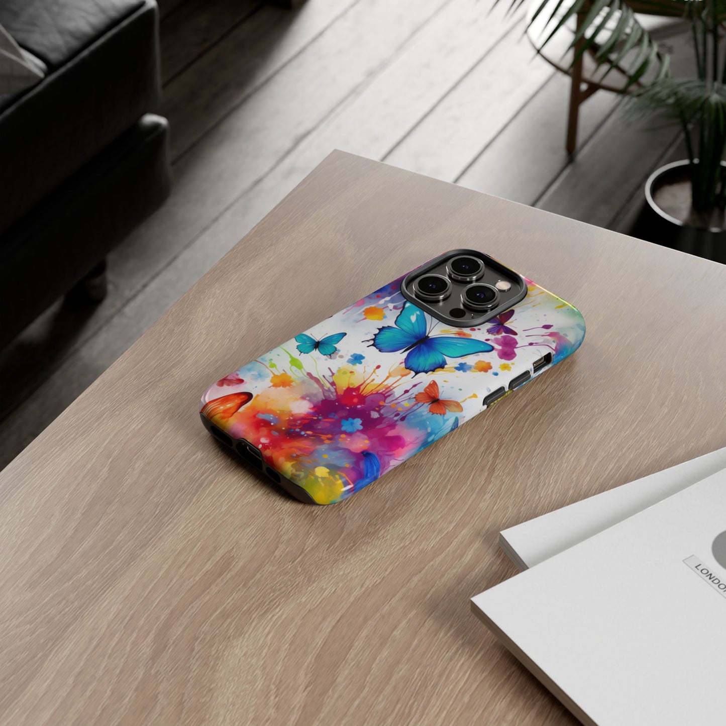 Vibrant Watercolor Butterfly Mobile Case