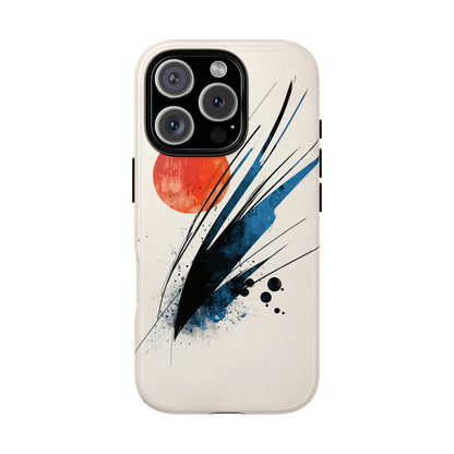 Zen Burst – Minimal Abstract Ink Stroke Phone Case for iPhone, Samsung & Pixel