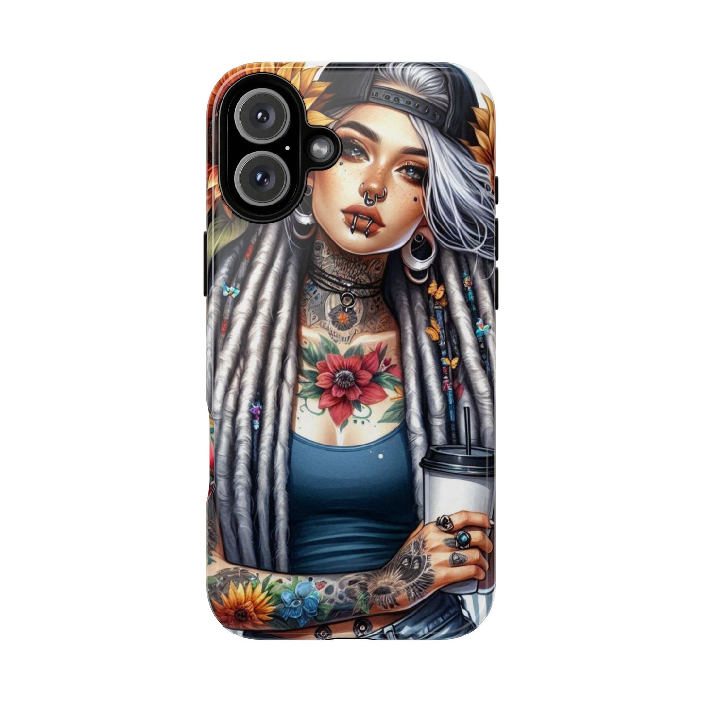 Sunflower Queen – Boho Rebel Tattoo Mobile Cover