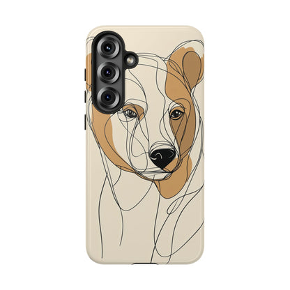 Soul of the Wild: Minimal Bear Portrait Phone Case for iPhone, Samsung & Pixel