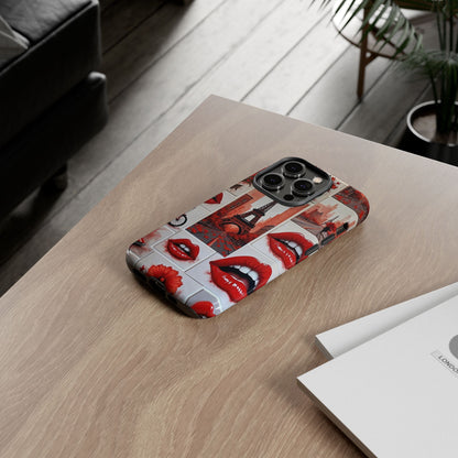 Red Lips & Eiffel Tower Phone Case