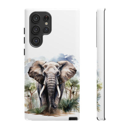 Majestic Watercolor Elephant Mobile Cover – Artistic Wildlife Design