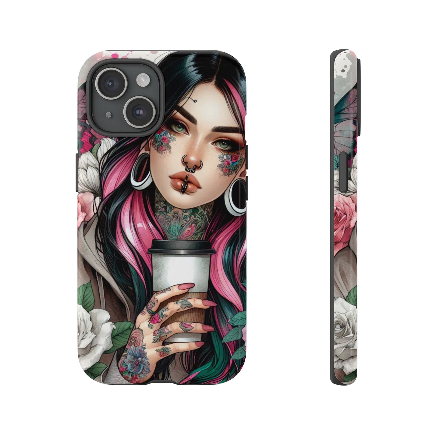 Tattooed Coffee Lover Art Mobile Case