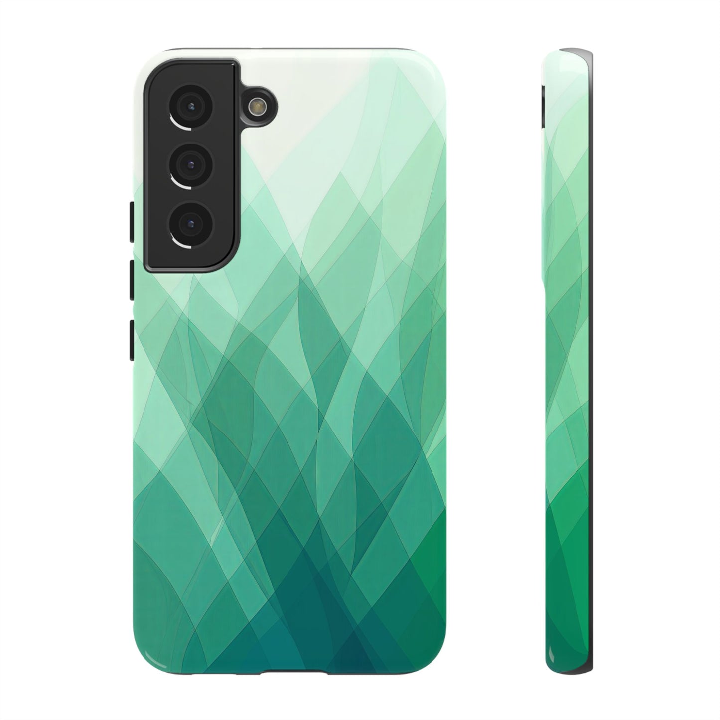 Verdant Flow – Abstract Green Wave Phone Case for iPhone, Samsung & Pixel