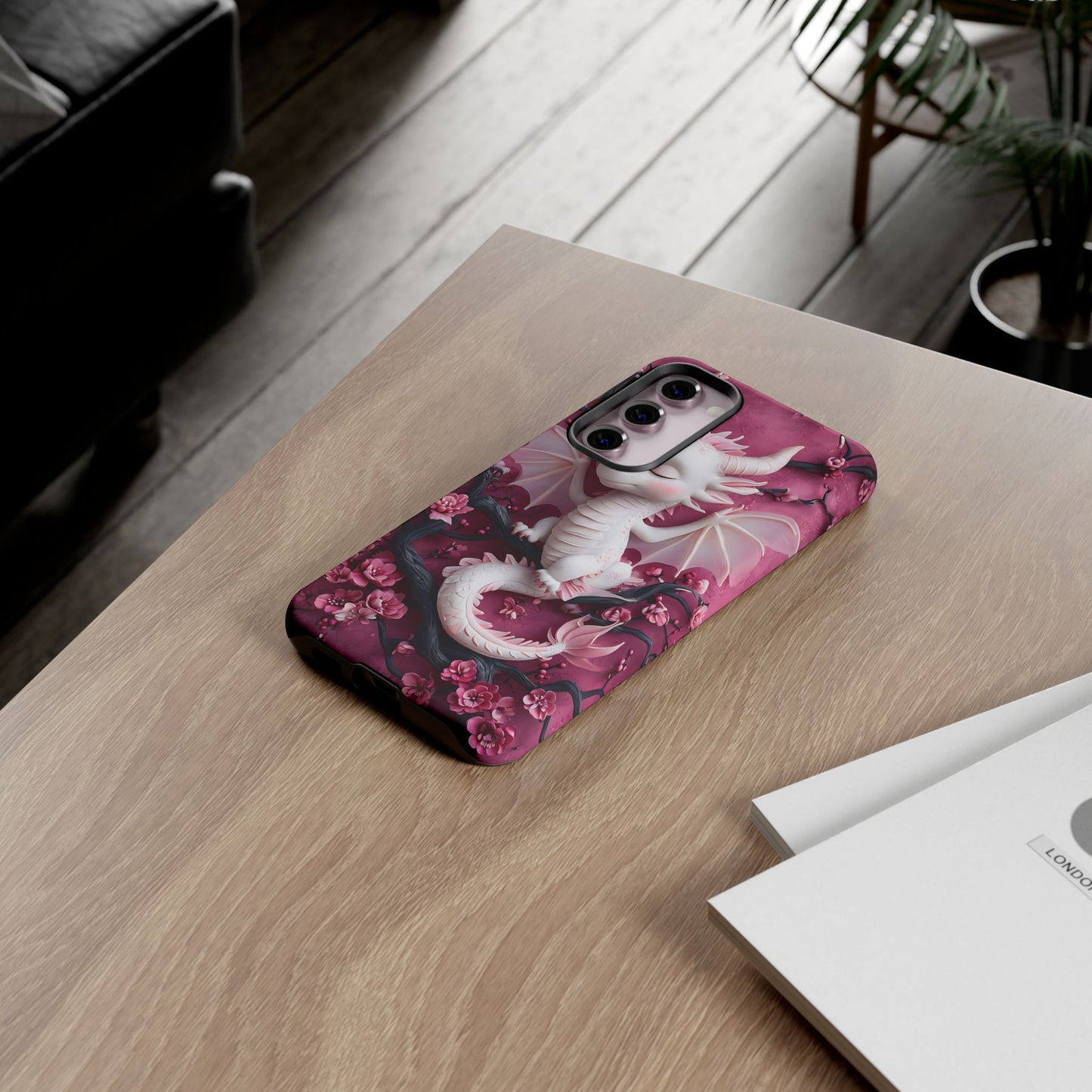 Whimsical 3D Relief Artwork Of A Cute Dragon phone case design