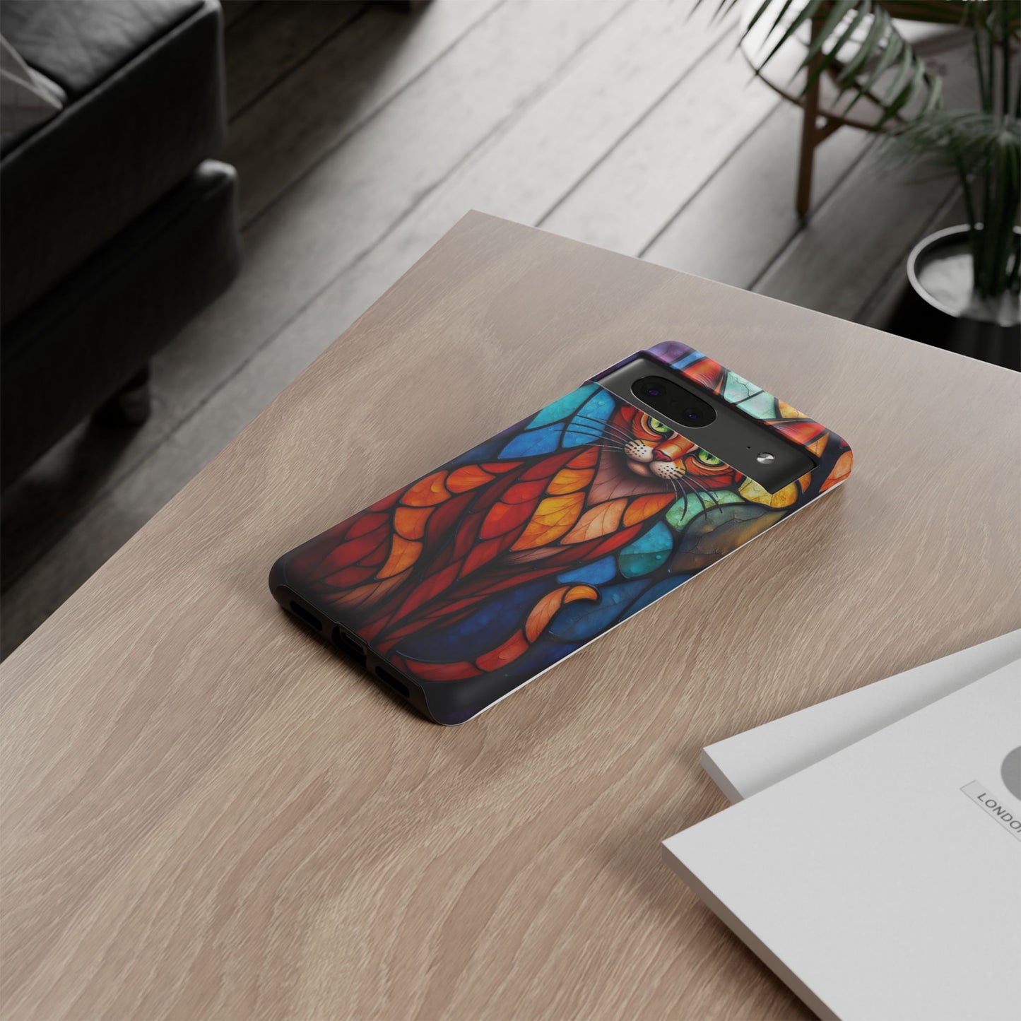 Geometric Cat: Colorful Abstract Portrait