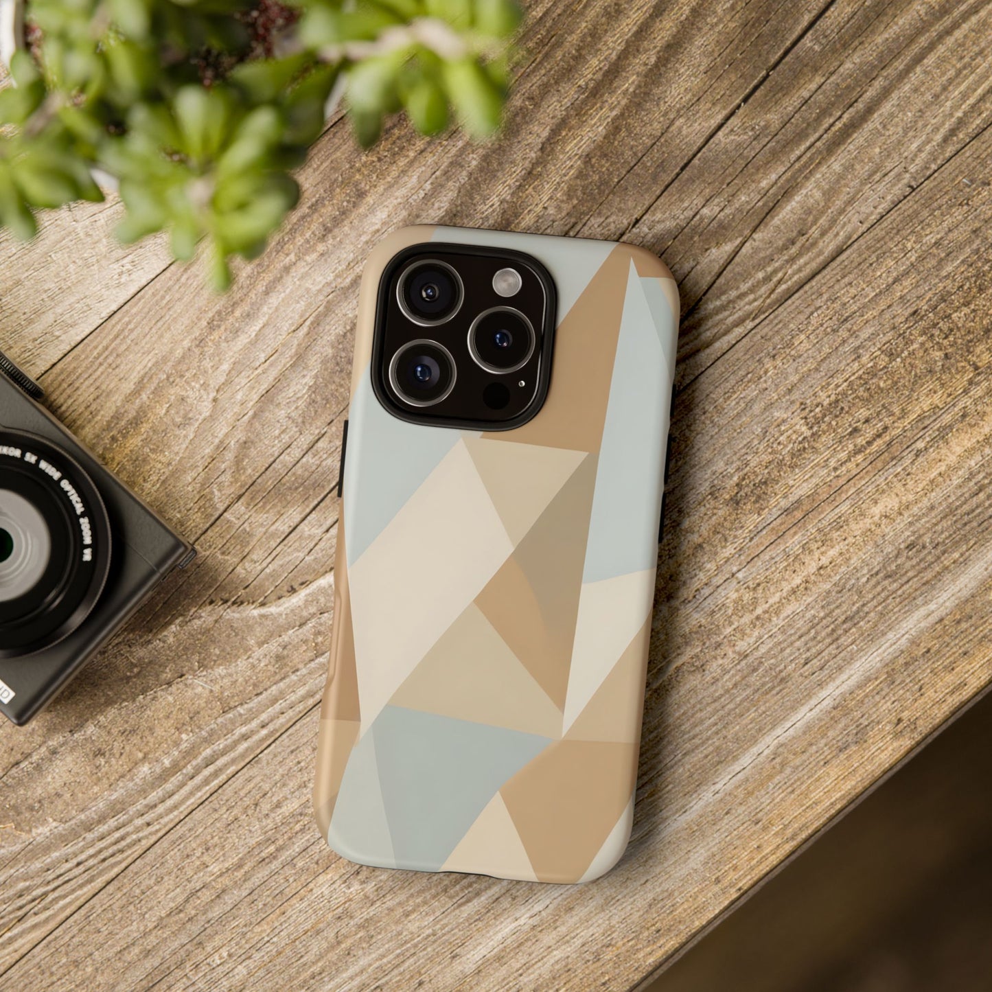 Neutral Geometrical Triangular Abstract Pattern