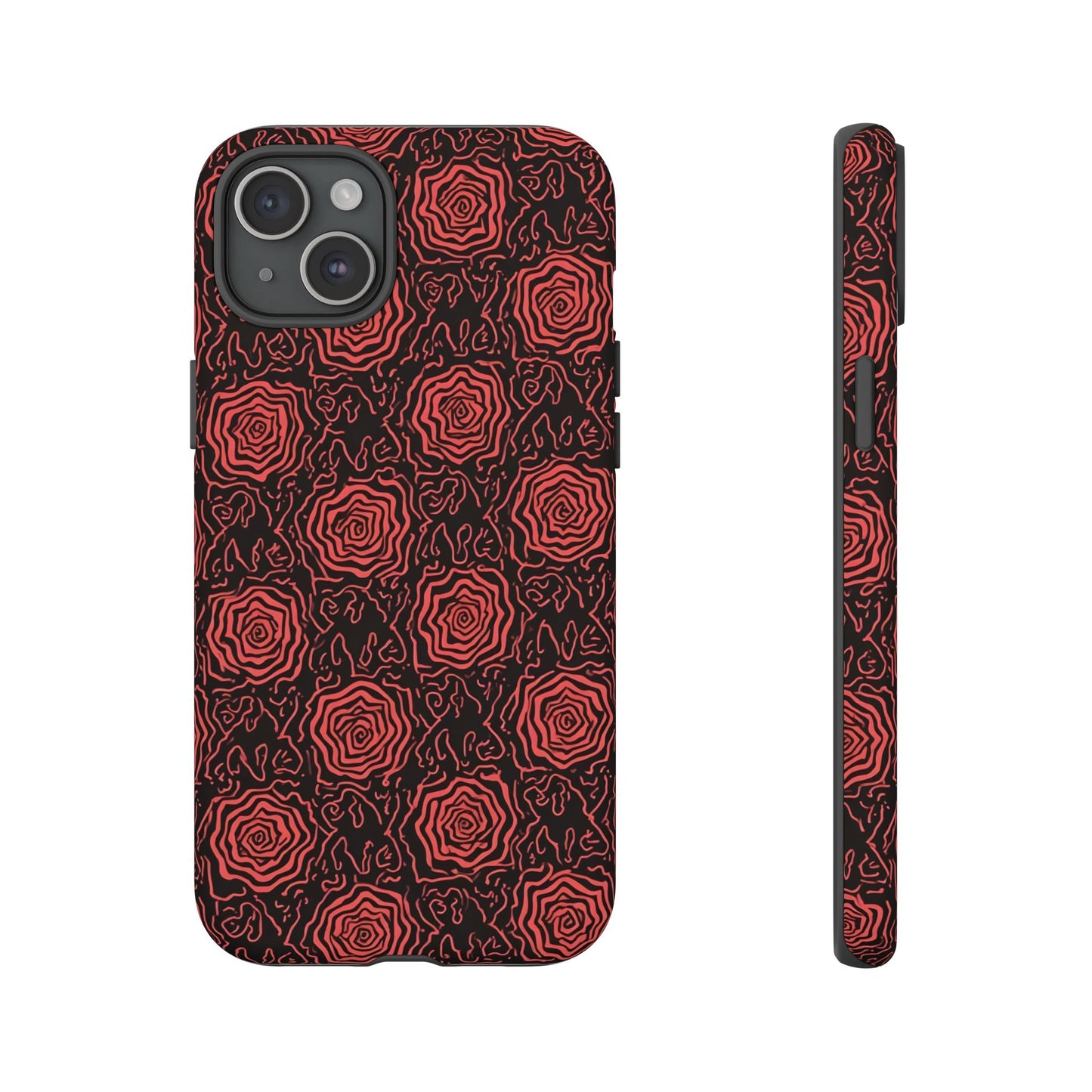 Red roses abstract geometric seamless pattern design