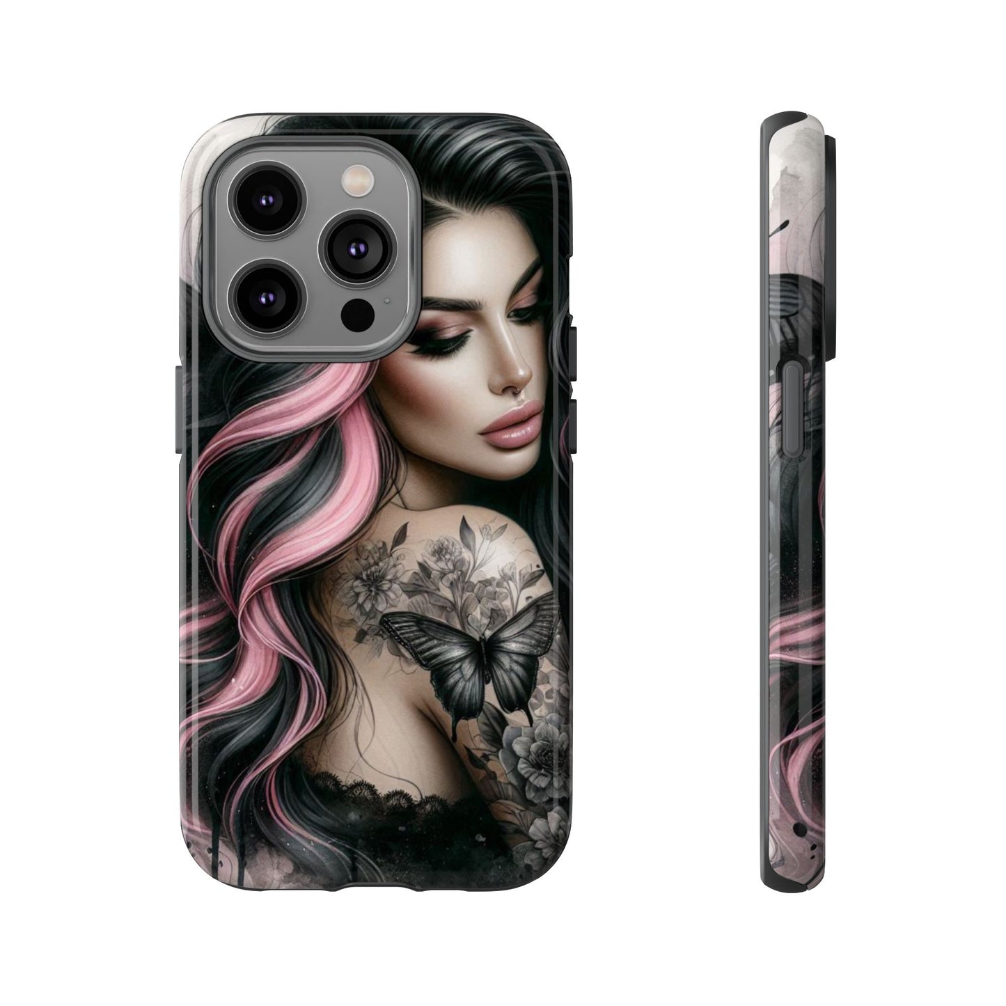 Butterfly Noir – Gothic Beauty & Inked Elegance Mobile Cover