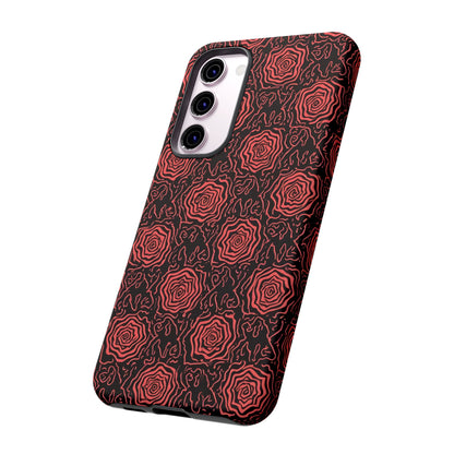 Red roses abstract geometric seamless pattern design