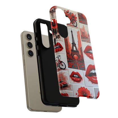 Red Lips & Eiffel Tower Phone Case