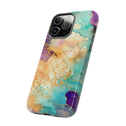 Golden Aura Abstract Watercolor Mobile Case