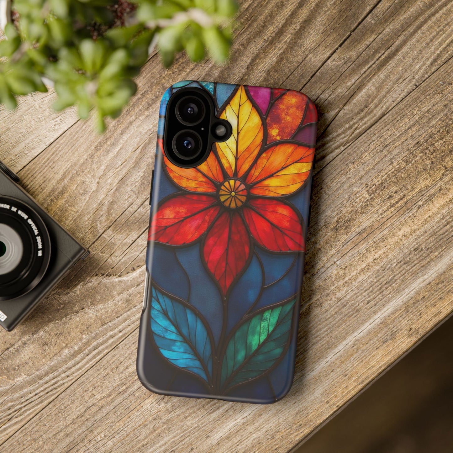 Radiant Blossom: Red and Orange Floral Elegance