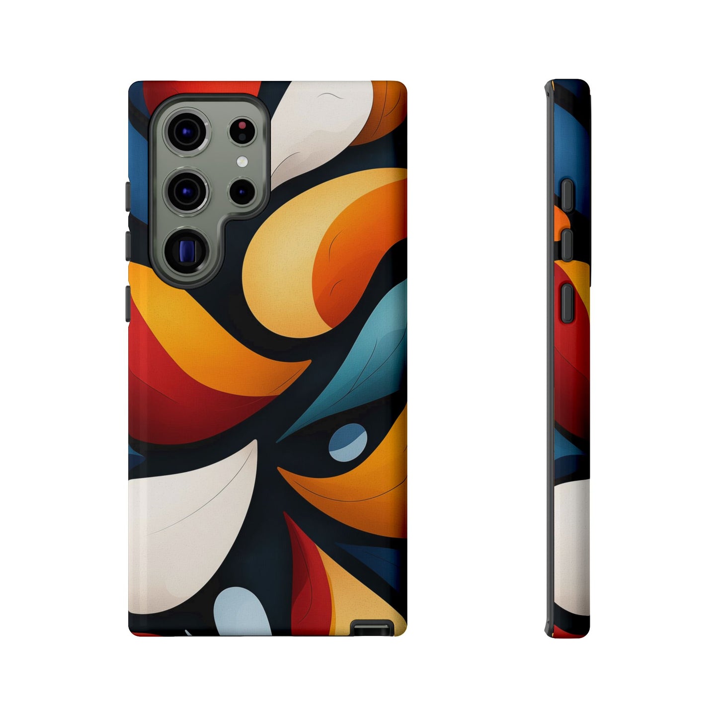 Petal Drift – Modern Abstract Leaf Pattern Phone Case for iPhone, Samsung & Pixel