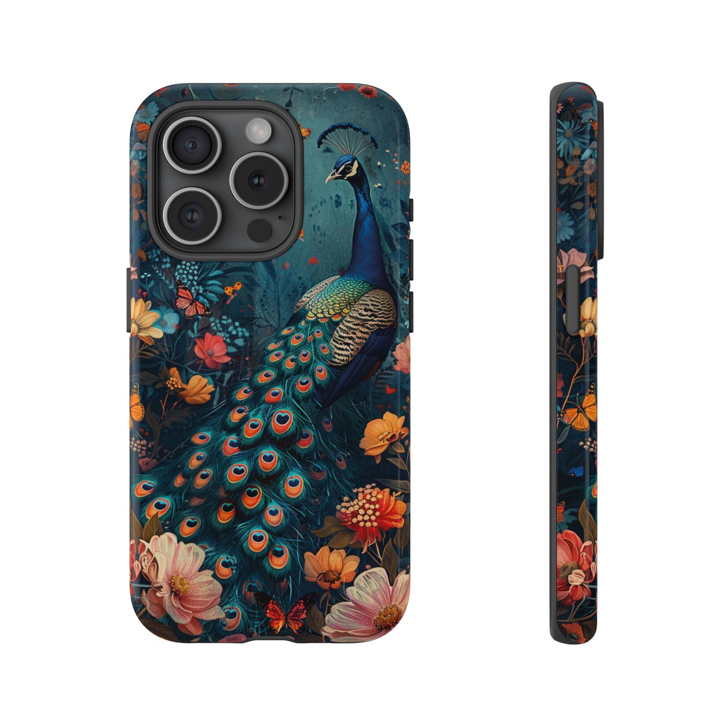 Floral Peacock Birds Phone Case – Cute & Protective Cover for iPhone, Samsung & Google Pixel
