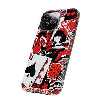 Bold Red & Black Ace Card Phone Case