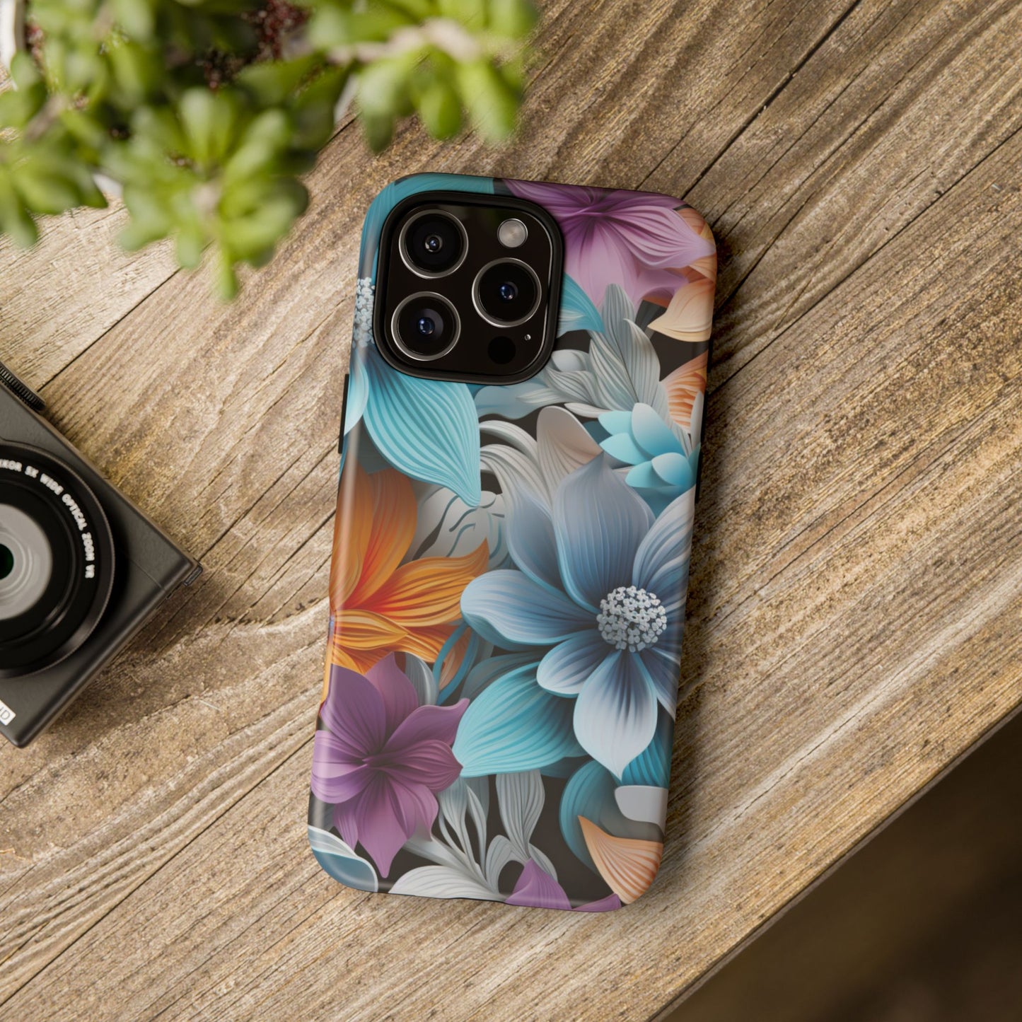 Elegant 3D Floral Bloom Mobile Case – Vivid & Artistic