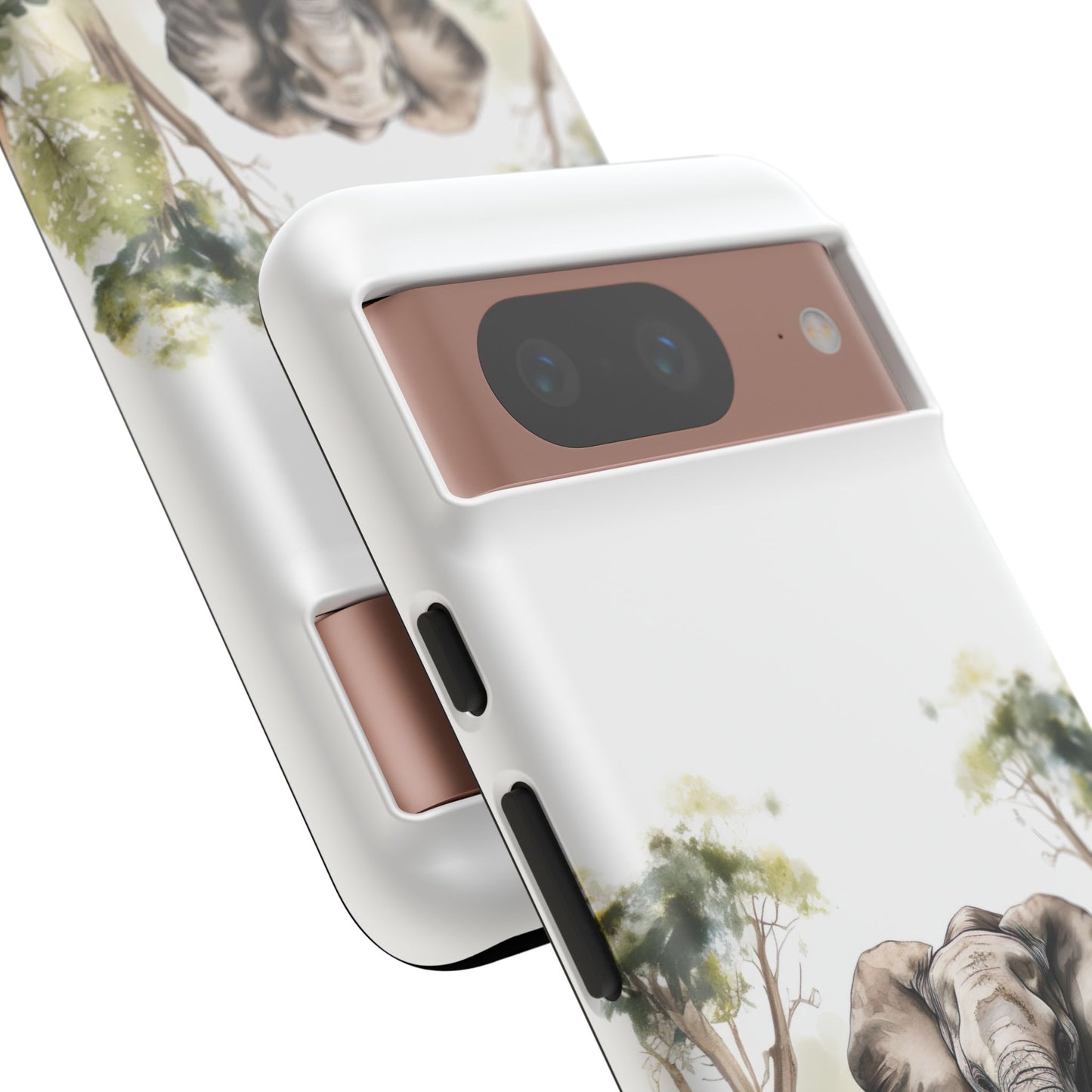 Serene Jungle Elephant Mobile Cover – Watercolor Wildlife Design